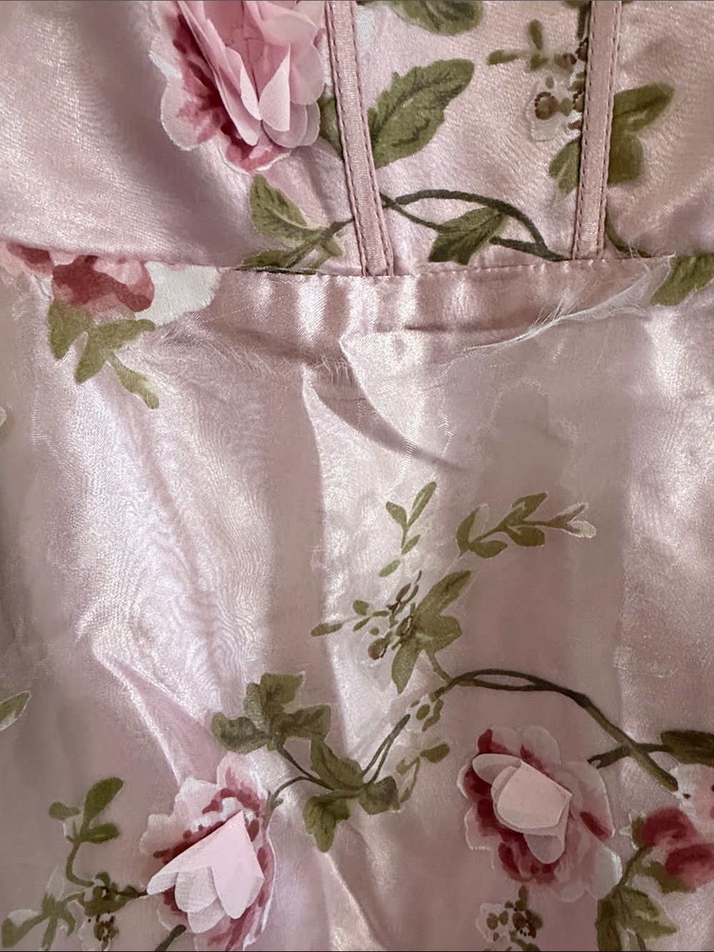 Cider Pink Floral Embroidered Garden Party Dress with FLAW (swipe to see) - Picture 6 of 7